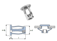 Q-Fold-nut Käfig Blindnietmutter Stahl FK M6