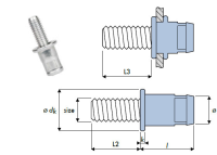Q-Bolt Blindnietschrauben Stahl FK M6 - 10.0 x 10