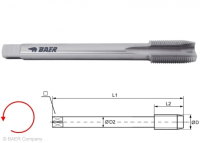 HSSE Maschinengewindebohrer Form B - MF 16 x 1.5 - LINKS - DIN 374