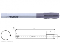 HSSE-TiCN Maschinengewindebohrer Form C - MF 4 x 0.5 - DIN 374 - Messing kurzspanend