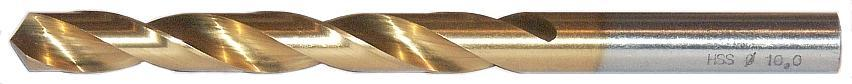 Spiralbohrer.zyl.kurz - HSS-TiN - N - rechts - DIN 338