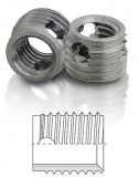 M 3 x 0.5 - 4 mm - Rostfreier Edelstahl 1.4305, Selbstschn. Gewindeeinsaetze m. Schneidbohrungen