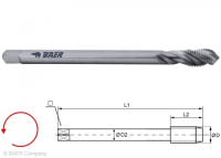 HSSE Maschinengewindebohrer 35° SP - MF 12 x 1.25 - LINKS - DIN 374