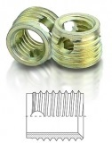Selbstschn. Gewindeeinsaetze m. Schneidbohrungen M 3 x 0.5 - 4 mm - Einsatzgeh. Stahl, verzinkt,