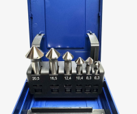 HSS-Co5 U Nut Kegelsenker Satz 6tlg. -  90° DIN 335 Form C -  ungleiche Teilung