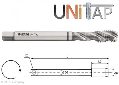 UNiTap HSSE Gewindebohrer Form B - M 12 x 1.75 - DIN 376