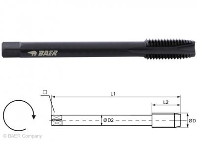 HSSE-VAP Gewindebohrer Form B - M 12 x 1.75 - DIN 376 Edelstahl