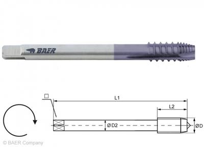 HSSE-TiAlN Maschinengewindebohrer Form B - M 16 x 2.0 - DIN 376 Aluminium