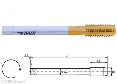 HSSE-TiN Maschinengewindebohrer Form C - M 14 x 2.0 - DIN 376 Hohe Standzeit