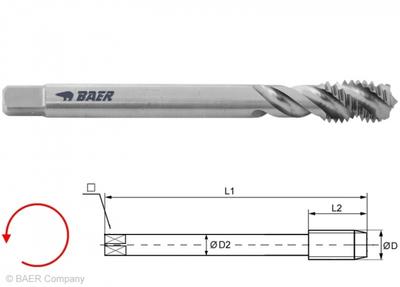 HSSE Maschinengewindebohrer 35° LSP - M 3 x 0.5 - LINKS - DIN 376