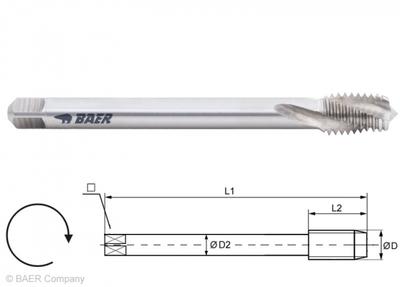 HSSE Maschinengewindebohrer 15° RSP - M 14 x 2.0 - DIN 376 langsp. Werkst.