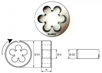 Schneideisen M 1 x 0.25 - HSS