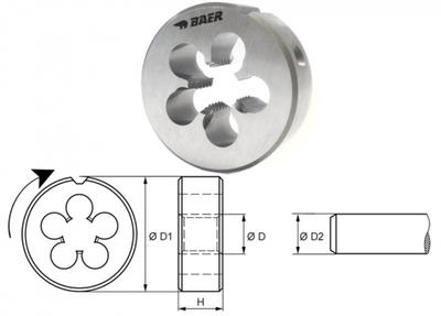 Schneideisen M 12 x 1.75 - HSSE mit Schälanschnitt