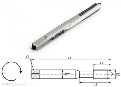 HSSG Einschnittgewindebohrer Form D - MF 6 x 0.75