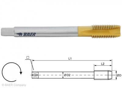 HSSE-TIN Maschinengewindebohrer Form B - MF 6 x 0.75 - DIN 374 hochl. Stähle