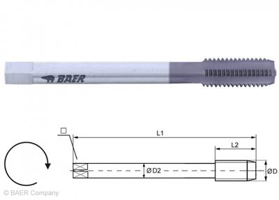 HSSE-TiCN Maschinengewindebohrer Form C für Guss - MF 4 x 0.5 - DIN 374