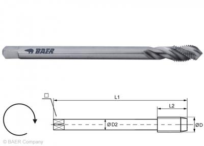 HSSE Maschinengewindebohrer - 35° RSP - MF 3 x 0.35 - DIN 374