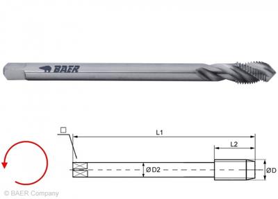 HSSE Maschinengewindebohrer 35° SP - MF 4 x 0.5 - LINKS - DIN 374