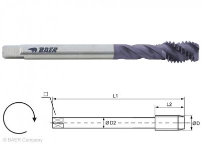 HSSE-PM-TiAlN Maschinengewindebohrer 45° SP - MF 8 x 1.0 - DIN 374 Sonderlegierungen