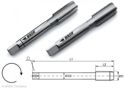 HSSG Handgewindebohrer 2-tlg. Satz G (BSP) 1/8 x 28