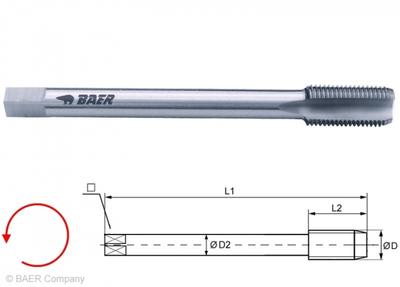 HSSE Maschinengewindebohrer - Form C - G 1/8 x 28 - LINKS - DIN 5156