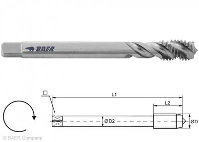 HSSE Maschinengewindebohrer - 35° RSP - UNC No. 4 x 40 - DIN 376