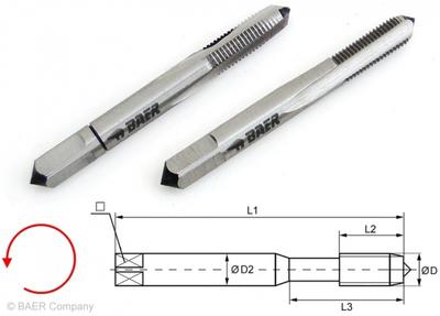 HSSG Handgewindebohrer 2-tlg. Satz UNF No. 10 x 32 - LINKS