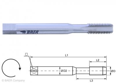 HSSG Maschinengewindebohrer Form C - UN 1.1/2 x 8