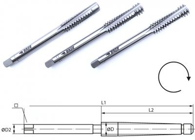 HSSG Handgewindebohrer 3-tlg. Satz TR 11 x 2 - Links