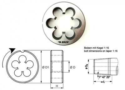 Schneideisen NPT 1.1/2 x 11.5 - HSS