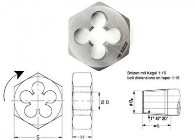 Sechskantmutter NPT 2" x 11.5 - HSS