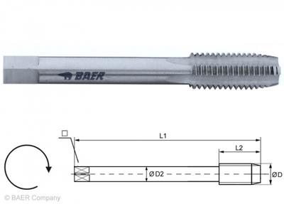 HSSG Einschnittgewindebohrer Form C - W 19.8 x 14 kegelig