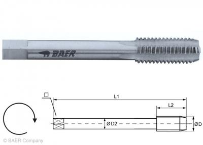 HSSG Einschnittgewindebohrer Form D - PG 21 x 16