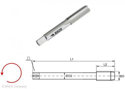 HSSG Einschnittgewindebohrer Form C - BSC 9/16 x 20 - Links