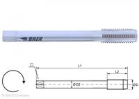 HSSE Maschinengewindebohrer Form C - M 6 x 1.0 - DIN 376